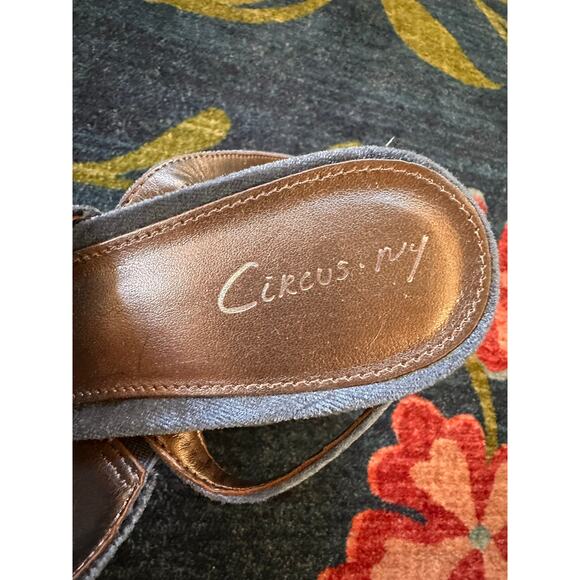 Sam Edelman Miranda Two-Piece Platform Velvet Heels Size 6.5 - Picture 6 of 9